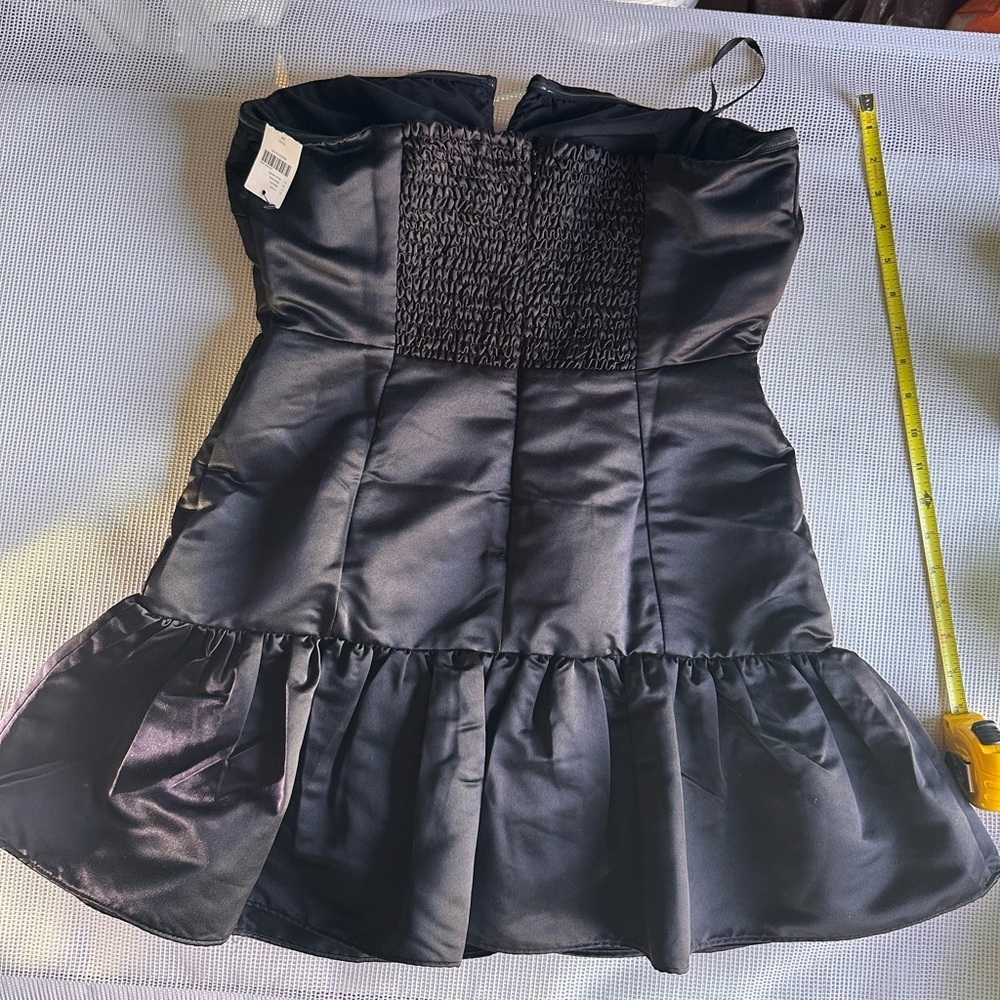 New Dress Maeve by Anthropologie Black Strapless with Bow Detail Medium - Picture 7 of 13